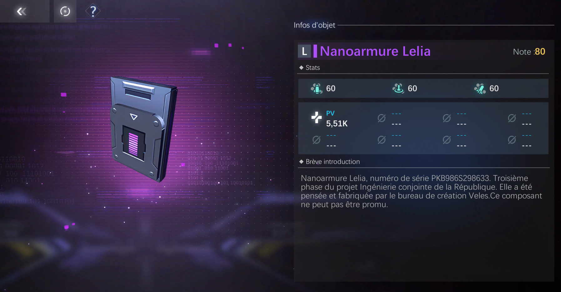 Nanoarmure Lelia
