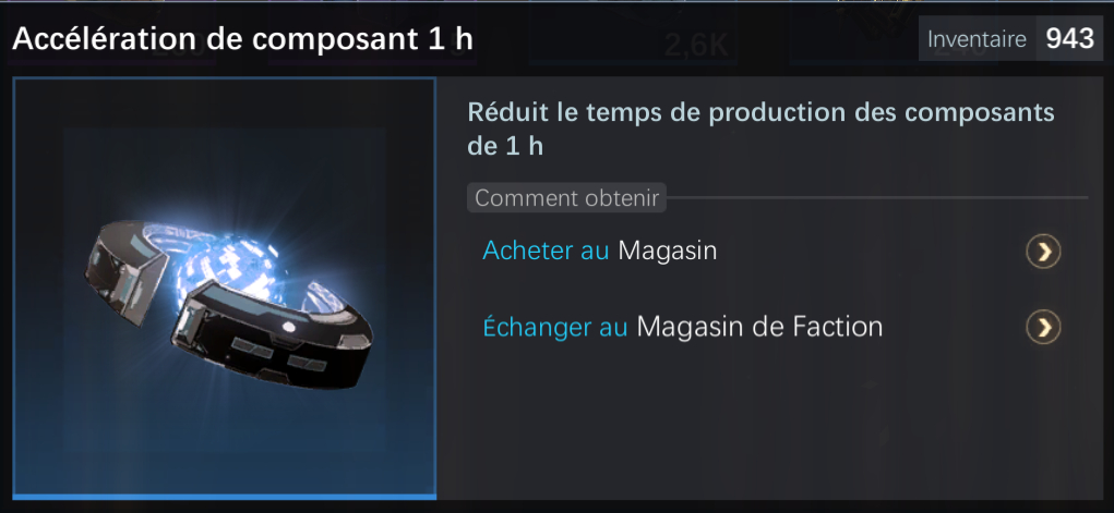 Accélérateur composants 1h
