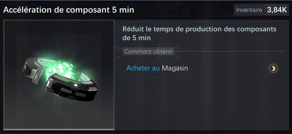 Accélérateur composants 5m