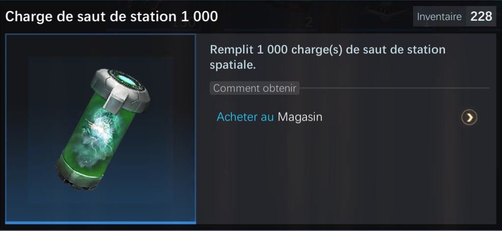 Charge saut station 1000